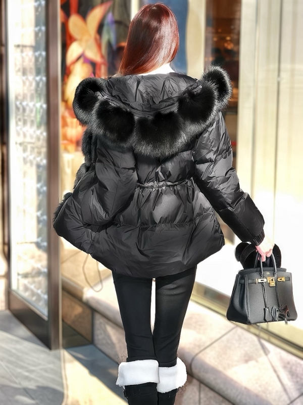 Real Fox For ボンボングースダウンロングコートBLACK 商品イメージ4