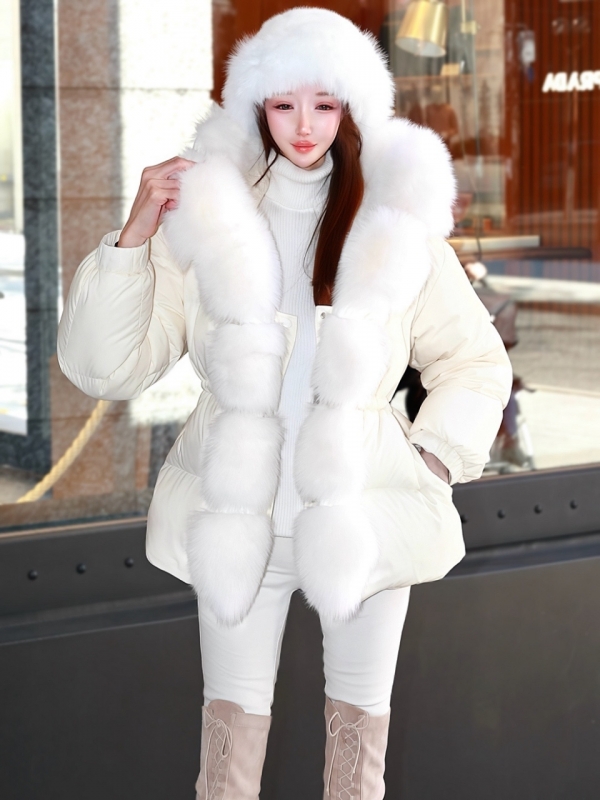 Real Fox For ボンボングースダウンロングコートIVORY 商品イメージ3